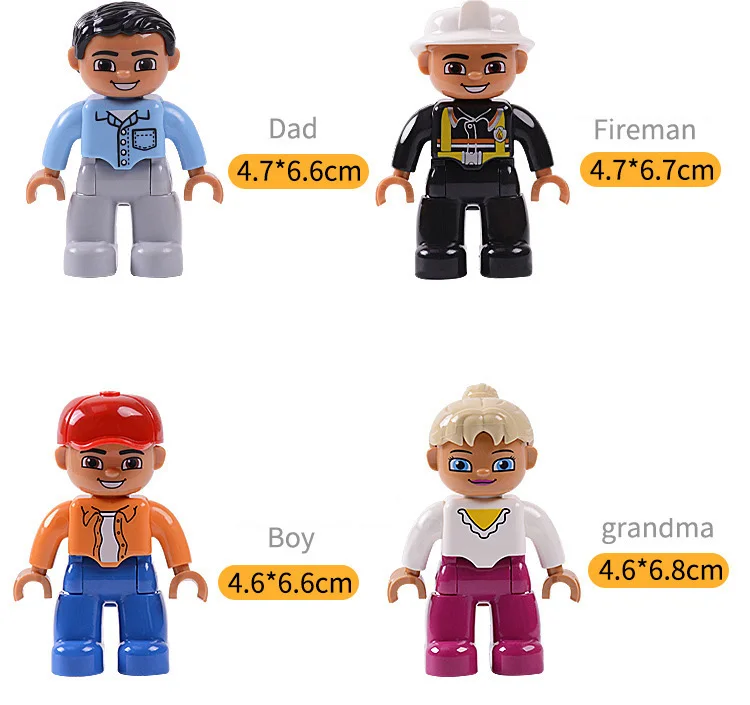 Duploed фигурки серии family Character Bricks совместимый бренд Duploe строительные блоки Развивающие игрушки для детей Подарки