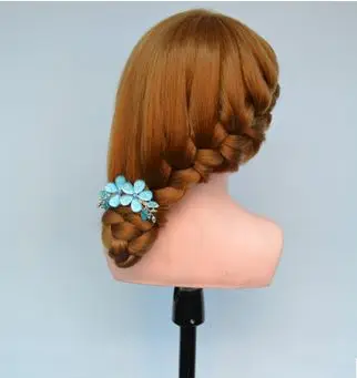 Супер качество 80% натуральные волосы искусственная голова куклы с волосами 65 см