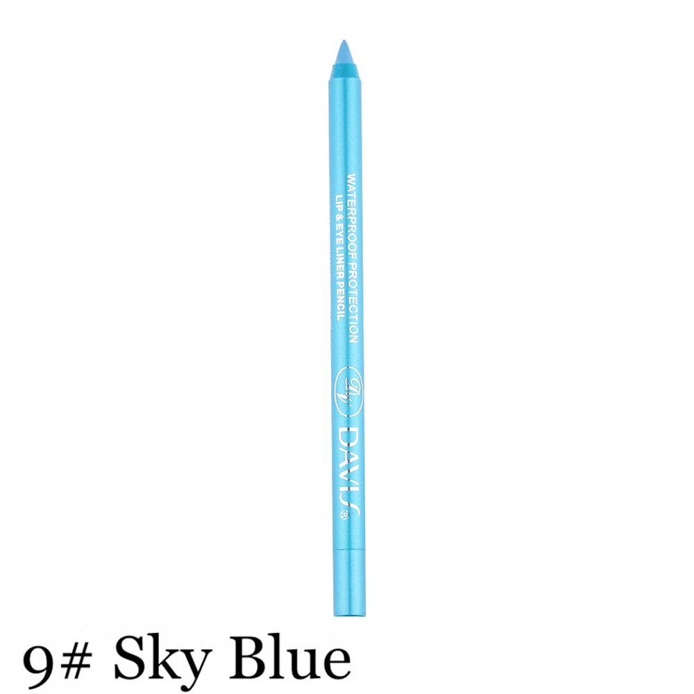 1PC Long-lasting Waterproof Eye Liner Pencil Pigment Waterproof White Color Eyeliner Makeup Makeup Tools Hot Sale - Цвет: Sky blue