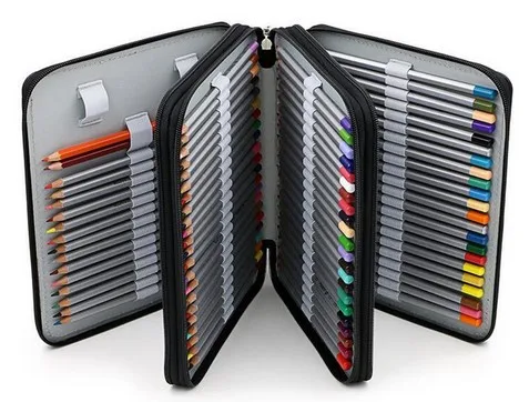 4 слойный переносной школьный чехол карандаш из искусственной кожи держатель для