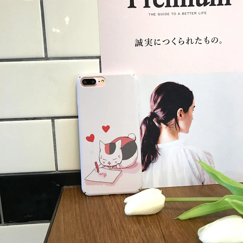 JiBan For iPhone 6 6s 7 8 Plus Phone Case Fashion Cute Funny Cartoon Cat Love Heart Hard PC Cover |