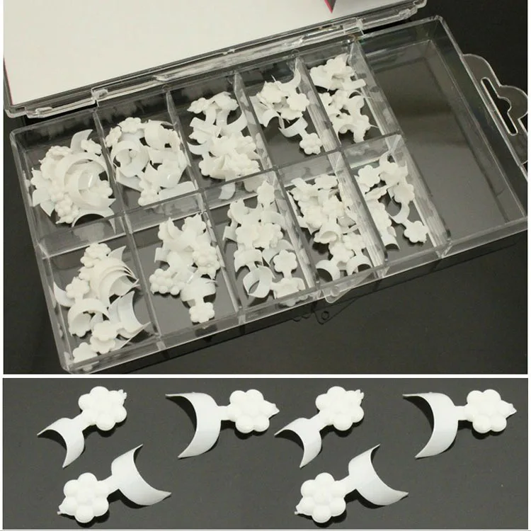 100 шт белый край формы гид УФ гель Акриловые Ложные Французский дизайн ногтей