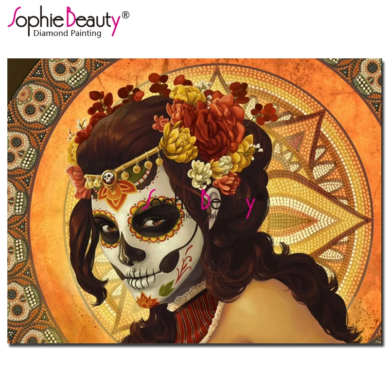 

Sophie Beauty Comedian Diy Diamond Painting Needlework lady flower Full Diamond Embroidery Mosaic Cross Stitch Home Decor SBY78