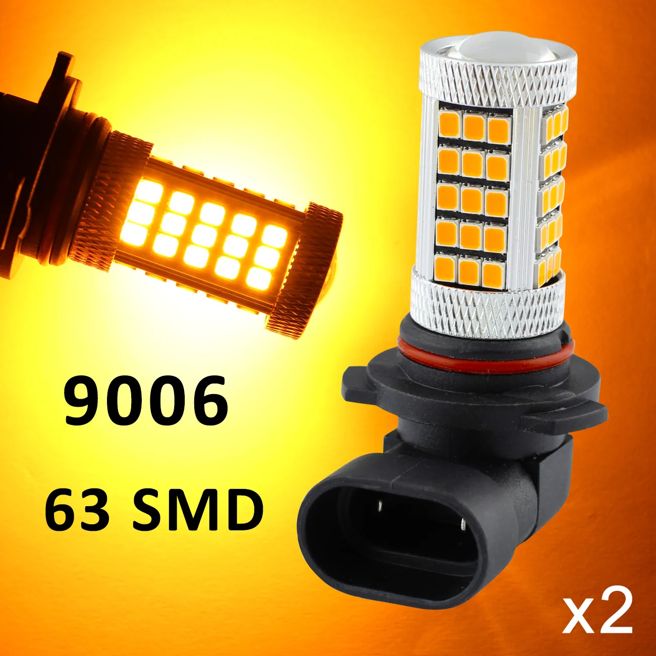 

Pair Fog Lamp Lens Projector Bulb Car LED 9012 9006 HB4 9006HP 9006XS Port Car Foglight Driving Light Yellow Accessories Kit