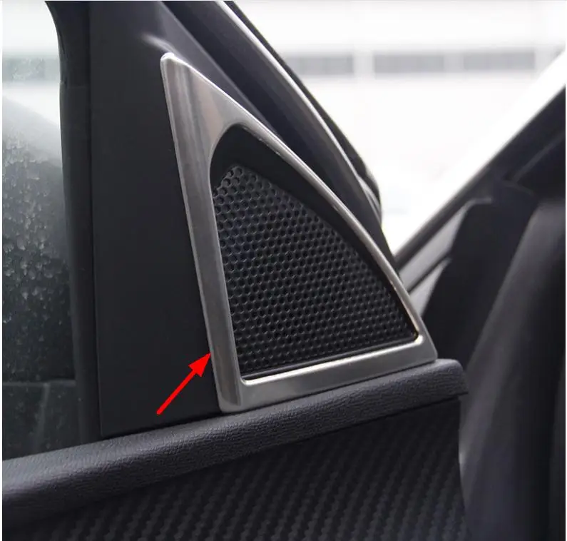 2pcs Steel Front Door Inner A Pillar Loud Speaker Cover Trim For Peugeot 3008 GT 5008 2017-2018 car accessories | Автомобили и