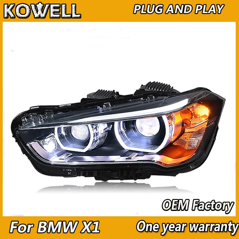 Автомобильные фары 2 шт. для BMW X1 2016 2017 2018x1 светодиодный ная фара ангельские глазки