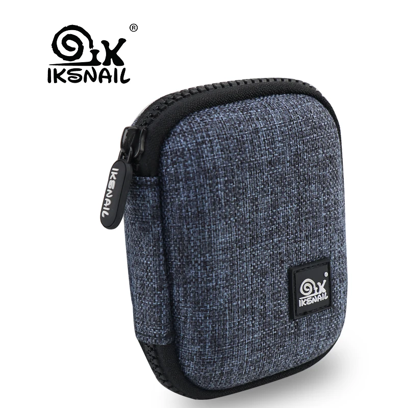 

IKSNAIL Canvas+EVA Earphone Box Electronic USB Headphone Accessories Earbuds Hard Case Storage Bag SD Card Portable Carry Bag