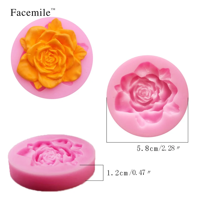 3D цветок силиконовая форма Роза миниатюрная еда сладкое Ювелирное Украшение