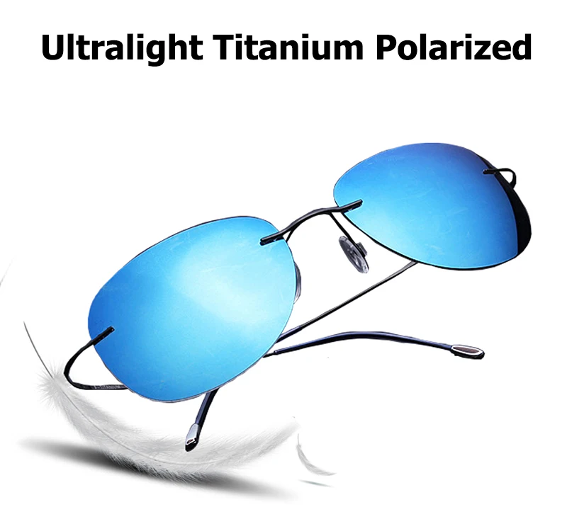 

JackJad 2020 Fashion Driving Ultralight Titanium Polarized Sunglasses Brand Design Rimless Aviation Sun Glasses Oculos De Sol