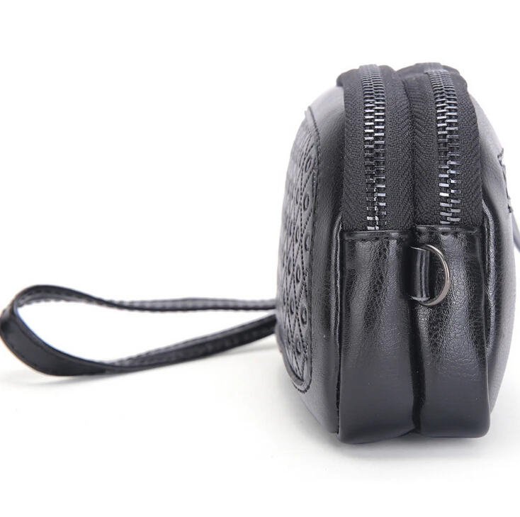 New arrival free shipping high quality cow genuine leather double zipper clutch wallet women messenger shoulder bag | Багаж и сумки