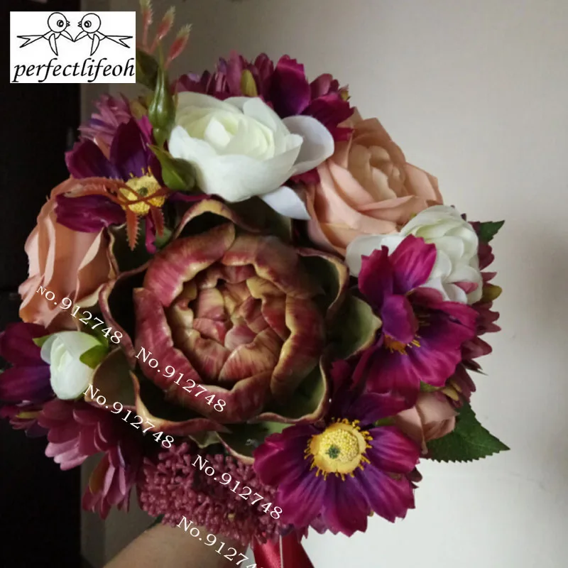 Винтажный букет perfectlifeoh искусственный ручной работы для свадьбы|bridesmaid wedding