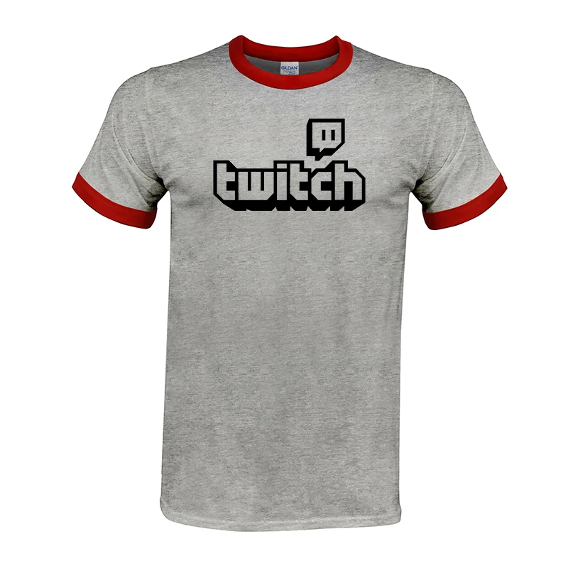 Футболка Twitch TV Фиолетовый Игровой Топ Мужская футболка геймер подарок на день
