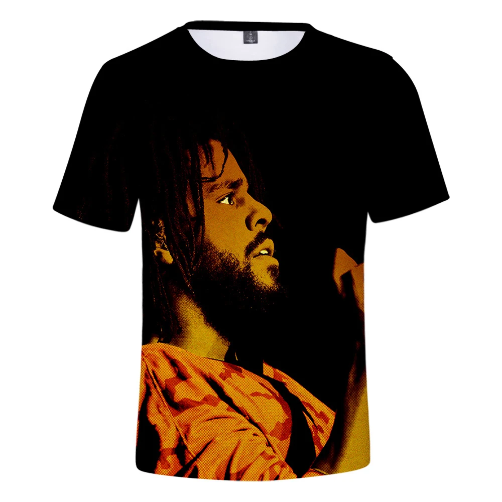 Футболка J.Cole с объемным принтом новинка 2019 модные летние футболки коротким