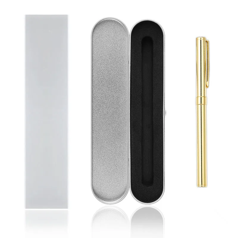 02 Pen Box 1 шт металлический подарок многоцветные гелевые ручки 0,5 мм бизнес офисная Ручка канцелярия для учеников ежедневное письмо подарок на день рождения Сувенир гелевая ручка - Цвет: 02 Pen Box