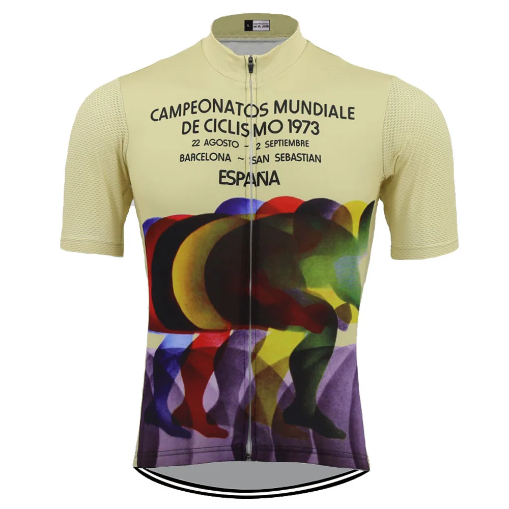 Мужская классическая велосипедная одежда Espana ropa Ciclismo с коротким рукавом для