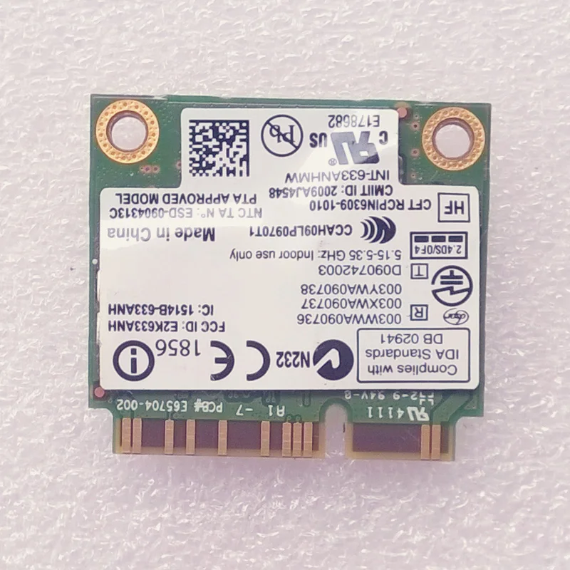 Int Centrino-Ultimate-N 6300 WiFi 802, 11 a/g/n Mini-PCI Express Card 633ANHMW  Latitude E5520 Series, D P/N 04W00N