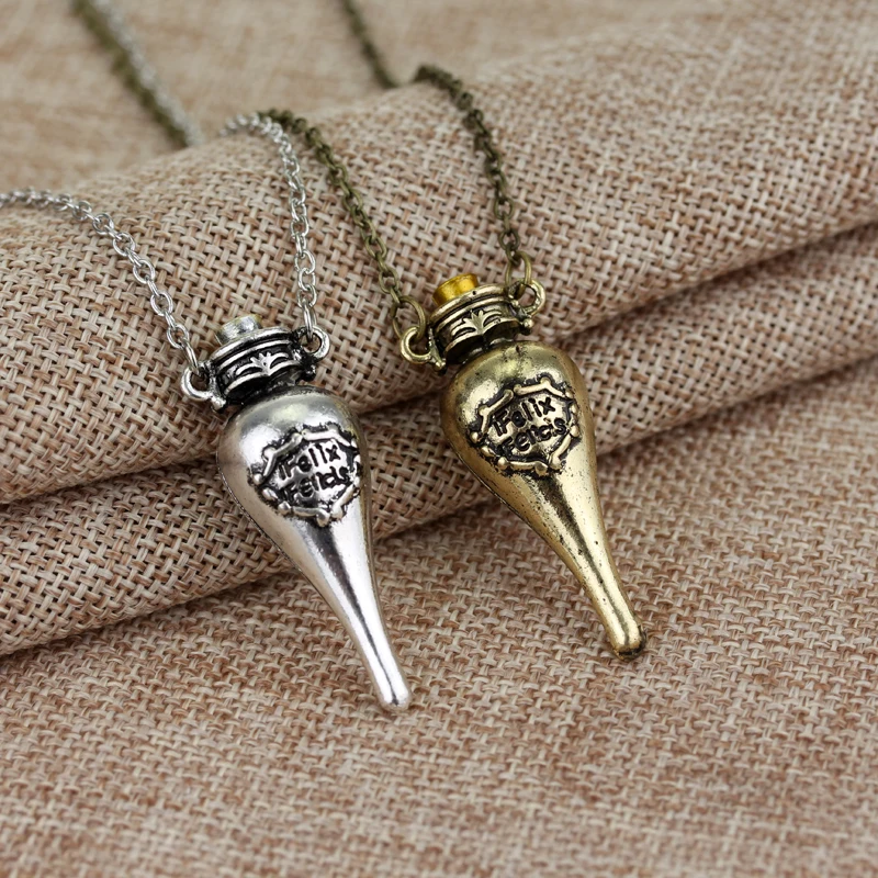 Феликс felicis зелье бутылки Цепочки и ожерелья Модные украшения Макси состояние Для мужчин t Ожерелья для мужчин Серебряный Восстановление Цепочки и ожерелья Для мужчин ювелирные изделия оптом