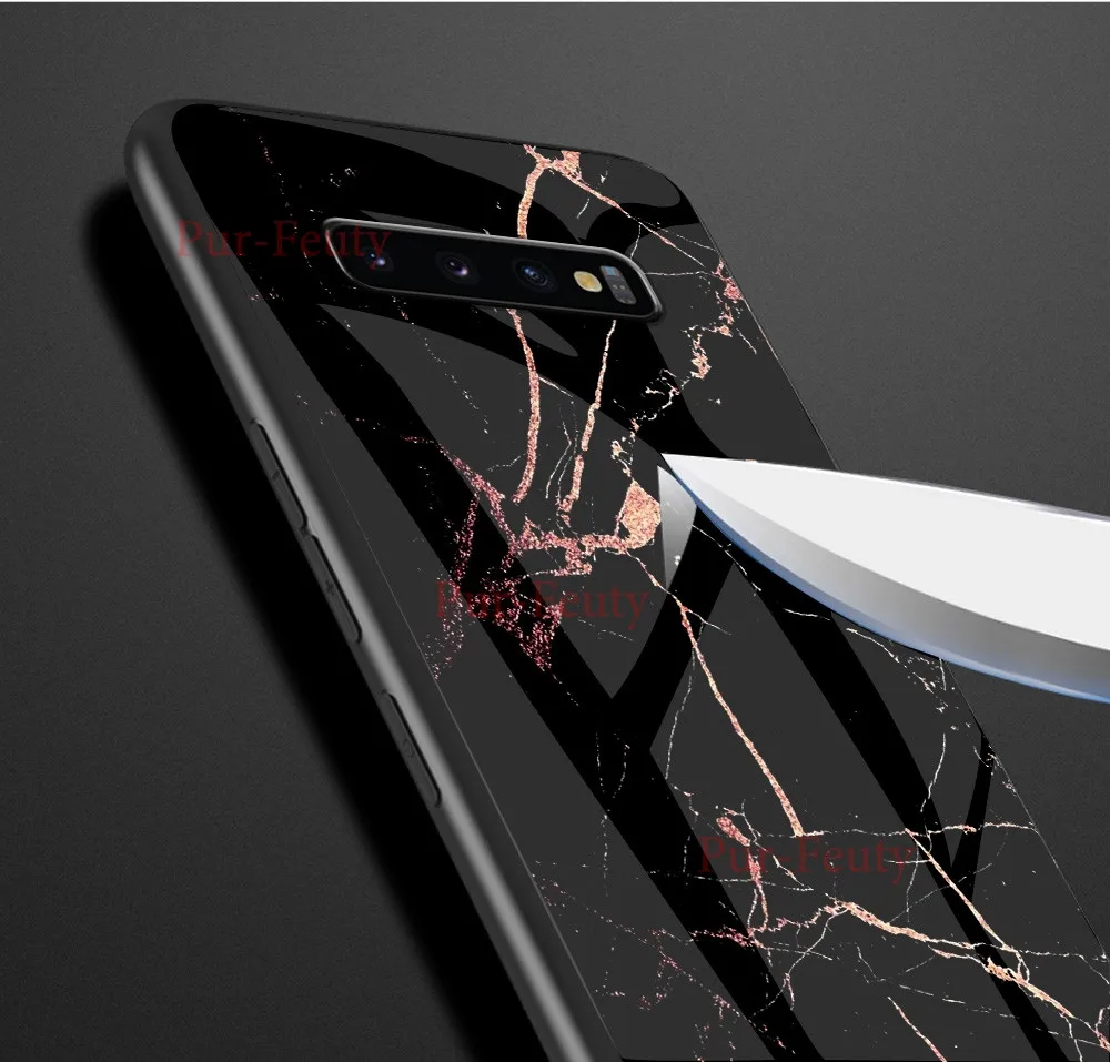 Чехол для samsung Galaxy S10 10S Galaxy ys10 G973FD G973F/DS мраморная зернистая жесткая защитная задняя крышка из закаленного стекла для samsung S10