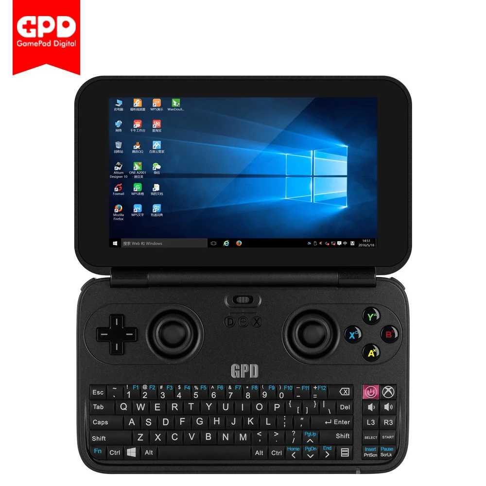 GPD Win 5.5 Дюймов Алюминия Корпуса компьютер мини версия игры ноутбук Процессор x7 Z8750