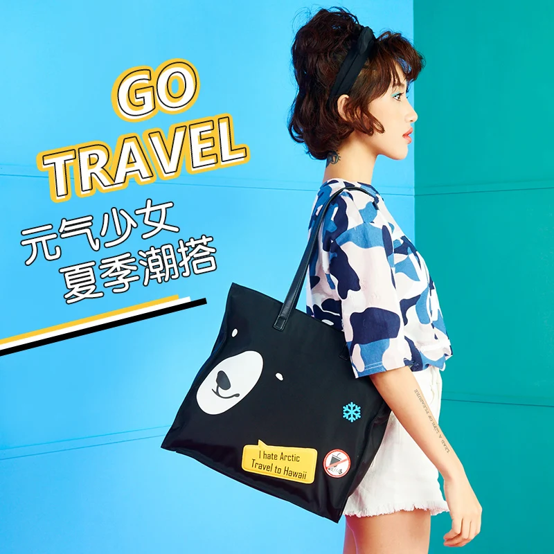 Аза азаза 2016 новых женщин белый медведь кафе прекрасный нейлон супер свет одно