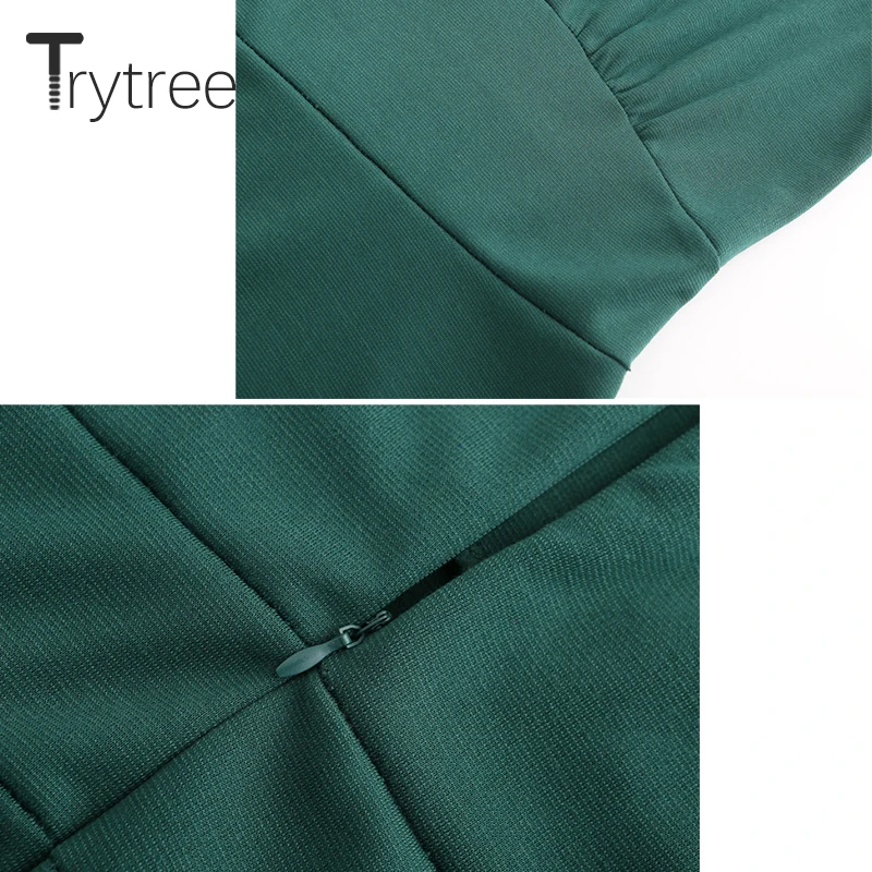 Trytree летнее осеннее платье повседневное одноцветное женское без рукавов с бантом