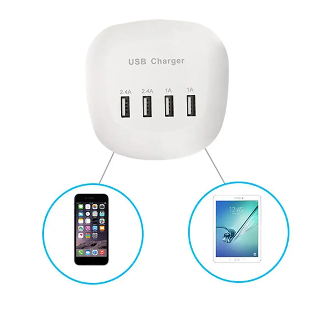 Быстрая зарядка для дома и путешествий 4 порта USB 100 А/1 А 240 в|Зарядные устройства