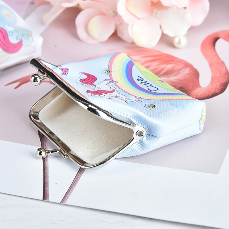 Женский кошелек с мультяшным единорогом и фламинго милый маленький клатч модная - Фото №1
