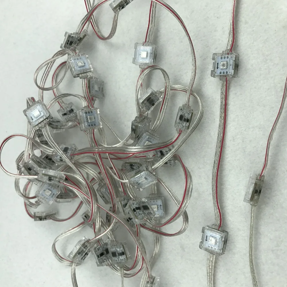 Пиксельный узел WS2811 led 5050 SMD 12 В постоянного тока 50 шт. струны прозрачный провод