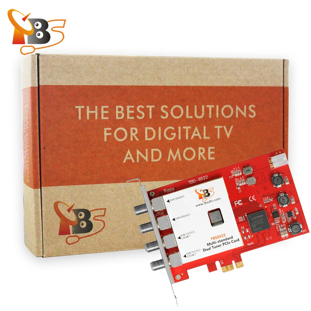 TBS6522 DVB-S2X/S2/S/T2/T/C2/C/ISDB-T Поддержка карт PCI-e с двумя тюнерами VCM, CCM, QPSK, 8PSK, 16 APSK, 32APSK