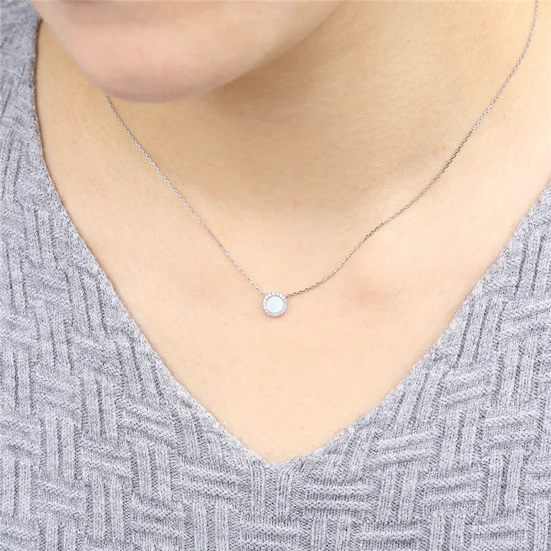 Lnngy Pure 18K White Gold Female Diamond Sets Natural Onyx Round-shaped Earring Pendant Necklace Bracelet Jewelry | Украшения и