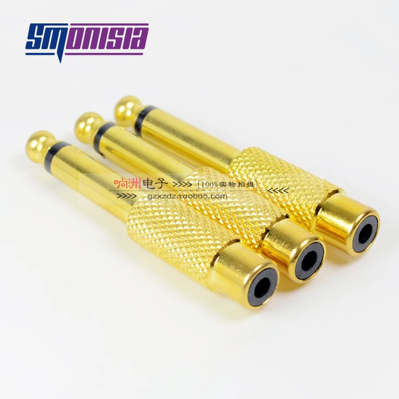 5pcs-100pcs TS 6.35MM Straight To RCA Female Socket 6.5 AV Mixer Amplifier Connector |
