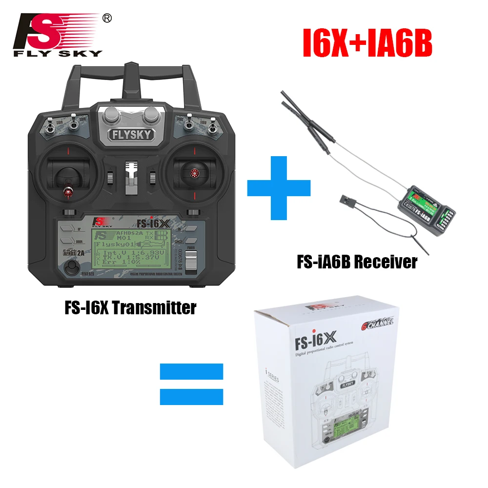 Flysky FS i6X 10CH 2 4 ГГц AFHDS 2A передатчика радиоуправляемой модели к компьютеру с iA6B iA10B X6B