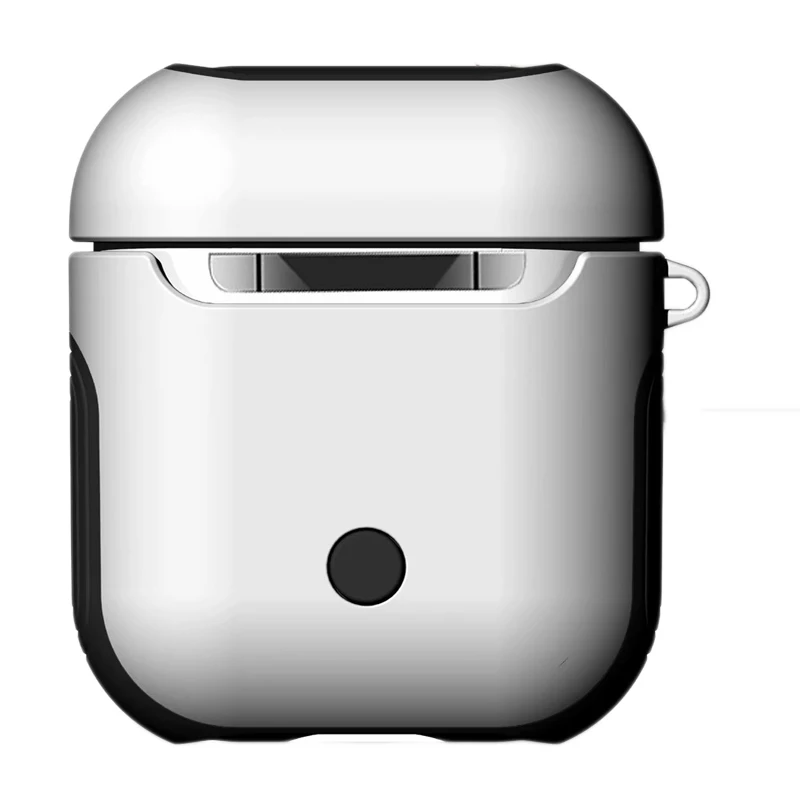 White ТПУ+ PC силиконовый Bluetooth беспроводной чехол для наушников AirPods защитный чехол Аксессуары для кожи для Apple Airpods зарядная коробка - Цвет: White