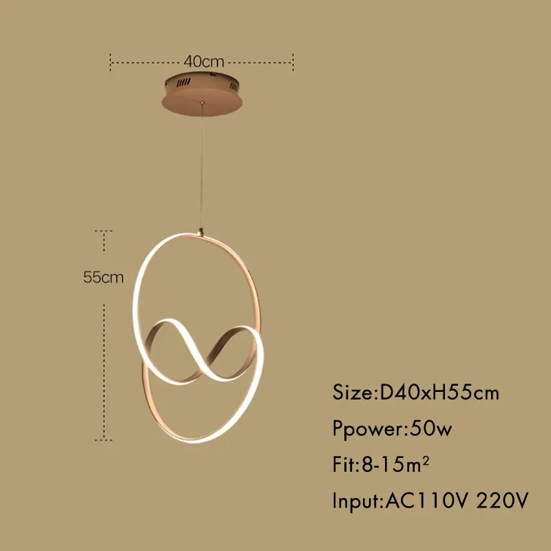 Много модных современных светодиодных подвесных светильников AC110V 220 V Потолочный