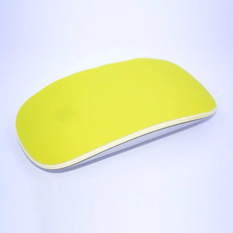 Yellow Для iMac Волшебная цветная овальная мягкая наклейка для мыши чехол для мыши Защитная пленка для Macbook Air Pro retina 11 13 15 силикон - Цвет: Yellow
