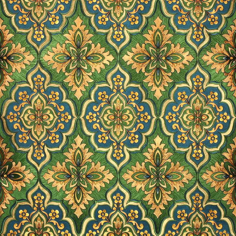 4 вида цветов зеленые 3d обои домашний Декор Пол зеленая настенная бумага рулон