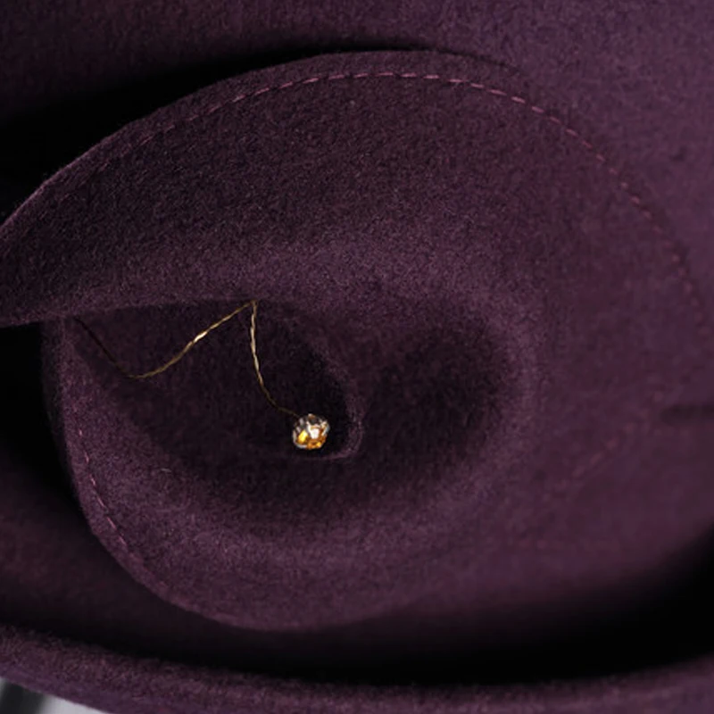 Женская винтажная фетровая шляпка Колокол FS котелок из 100% шерсти с широкими