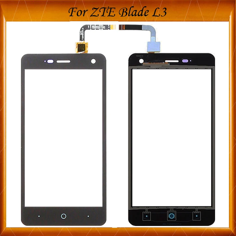 100% хорошо работающий сенсорный экран для ZTE Blade L3 стеклянный датчик объектива 5 0