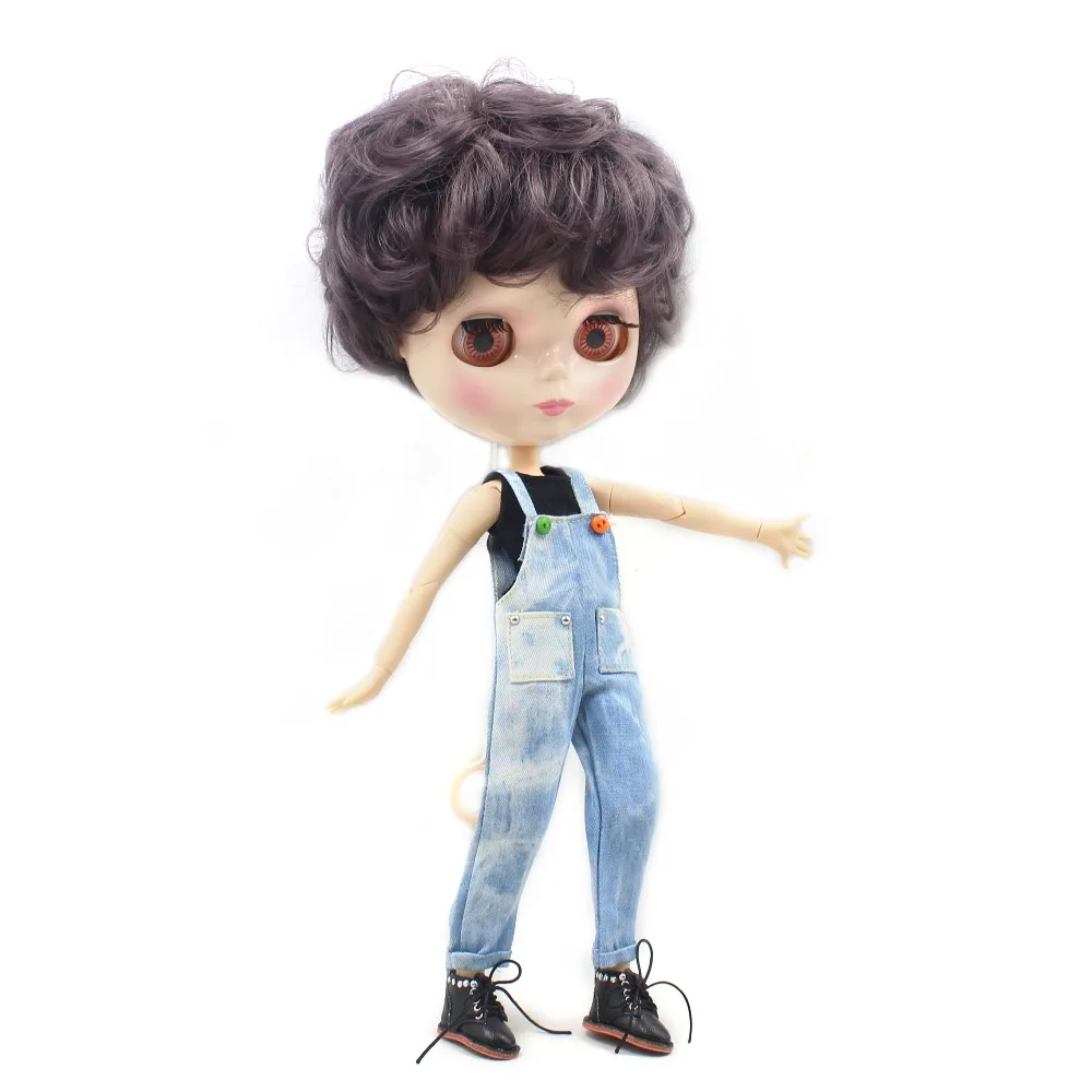 Кукла ICY DBS Blyth для мальчика игрушка bjd фиолетовые короткие волосы BL9219 1/6 30 см голая