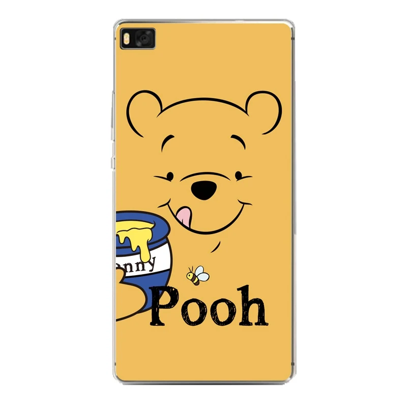 Мягкий прозрачный ТПУ чехол для телефона huawei P10plus P8 P9lite honor 3c 4c 6a 7 8 9 5c медвежонок