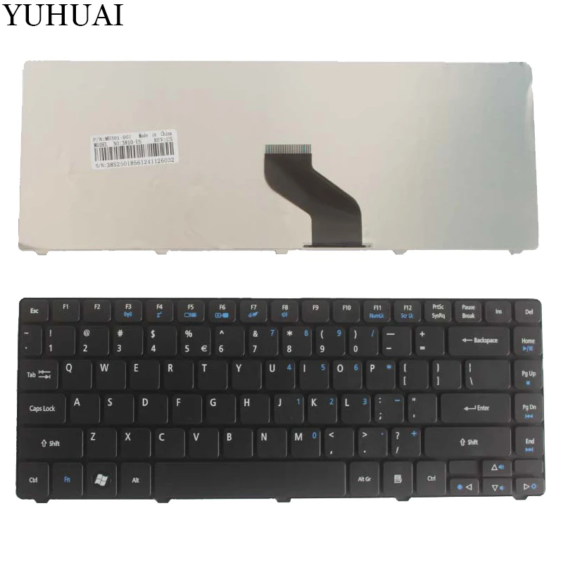 Клавиатура для ноутбука Acer Aspire 4540 4540G 4551 4551G 3811 3811T 3811TG 3811TZ AEZQZR00010 AEZQZR00110 AEZQZR01010 US, Черная
