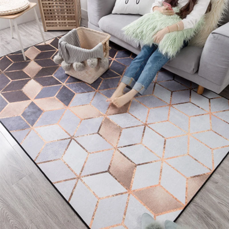 

New Modern Soft Carpets For Living Room Bedroom Rugs Metal Style Area Rug Home Carpet Floor Door Mat Decoartive tapete parlor