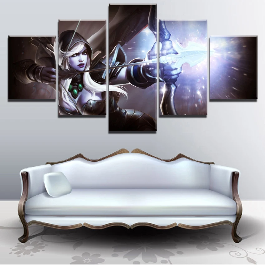 Картина на холсте с HD печатью 5 шт. картина для ролевых игр DotA 2 украшение дома