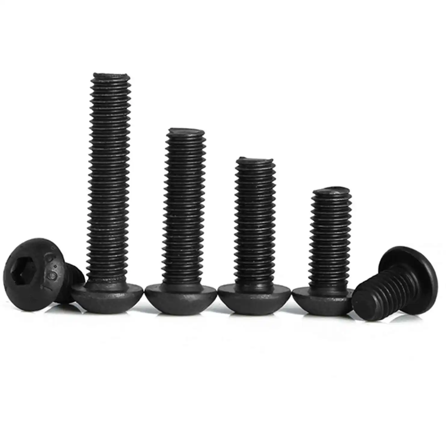 

M5 M6 Length 8/10/12/16/20/25/30mmCarbon Steel Hex Socket Button Head Cap Screws Round Screw Bolt Fasteners