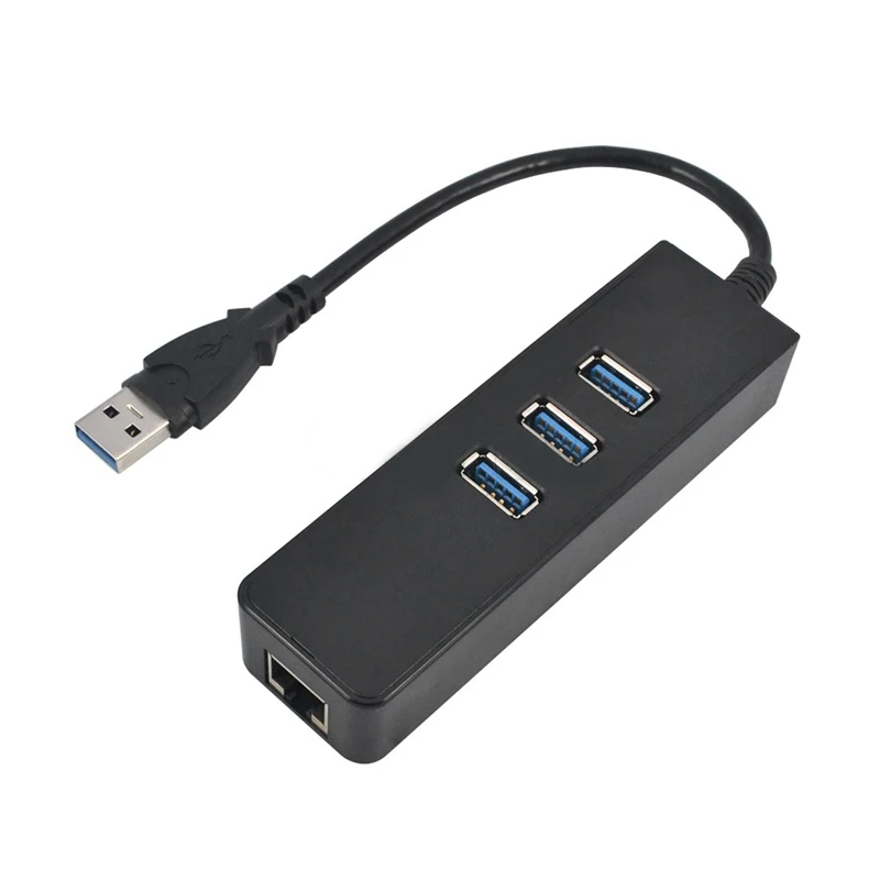 Высокоскоростной 3 порта Usb 0 концентратор 10/100/1000 Мбит/с к Rj45 Gigabit Ethernet Lan проводной