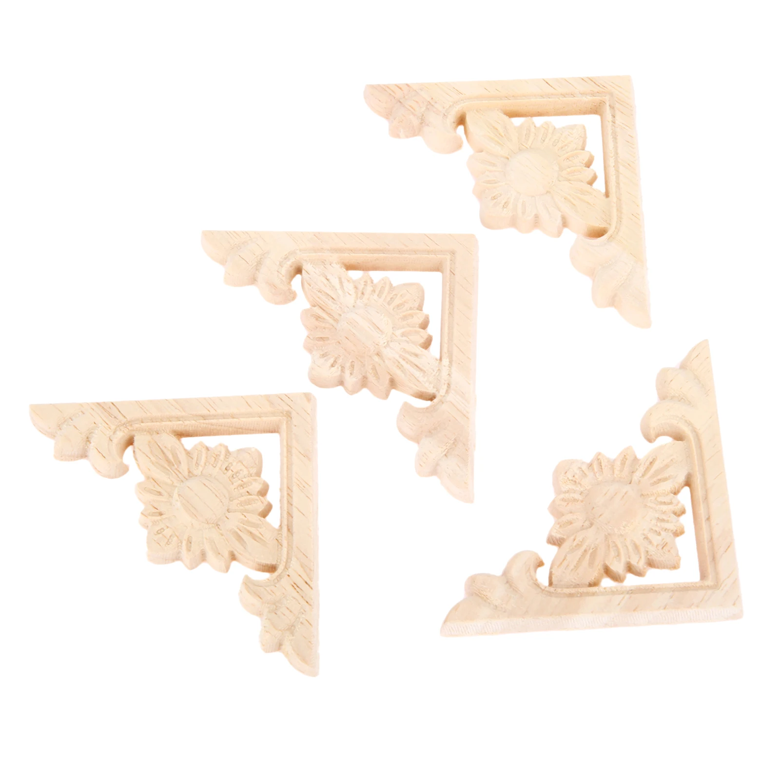 4 предмета в комплекте с цветами европейском стиле дерево наклейки резьбой углу