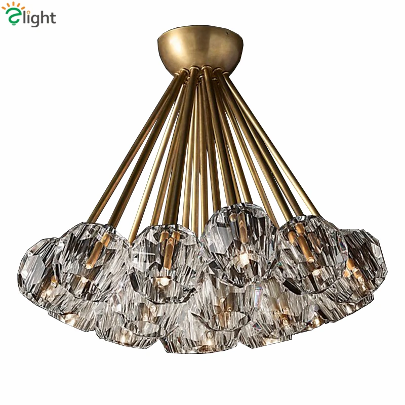 Роскошная американская светодиодная люстра RH Deco, люстра для внутреннего освещения, Потолочная люстра, хрустальные абажуры G4, люстра, освещение