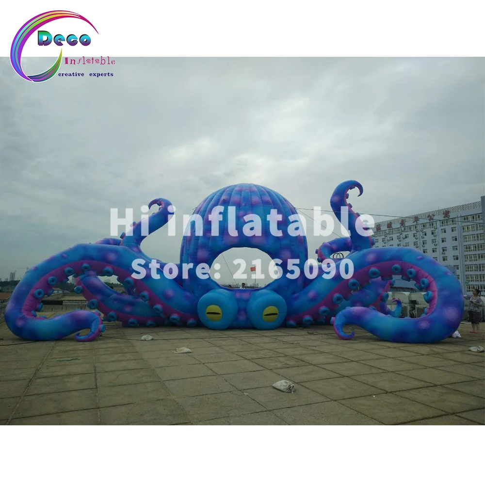 16 м (Ш) * 6 (В) 5 (г) сценическое украшение гигантская надувная палатка Осьминог | Дом