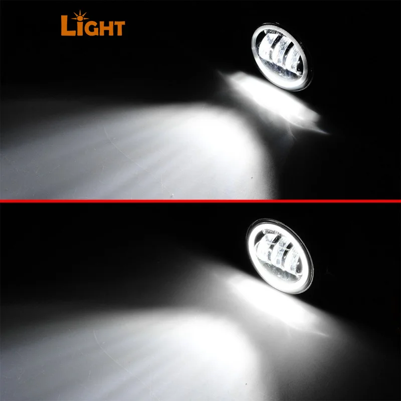 Funlight 4 дюйма светодиодные противотуманные фары с белым Halo Кольцо DRL для 1997-2017 Jeep