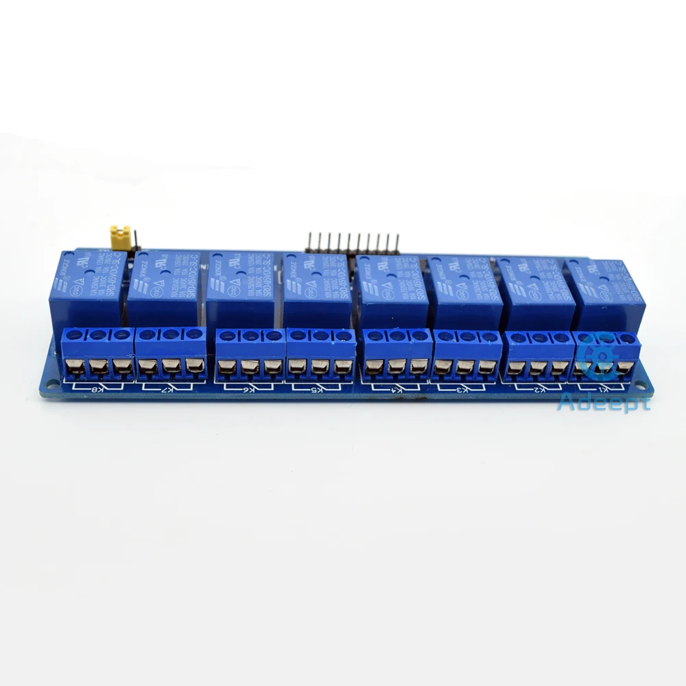 Adeept Бесплатная доставка 8-канальный релейный модуль щит с оптроном для Arduino Raspberry